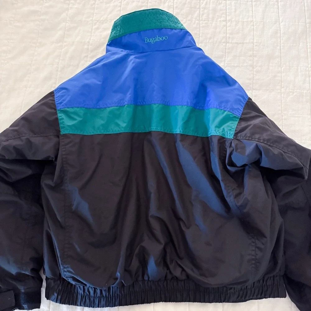 Vintage Columbia Color‎ Block Bugaboo Jacket 14/16 Boys Black Blue Green